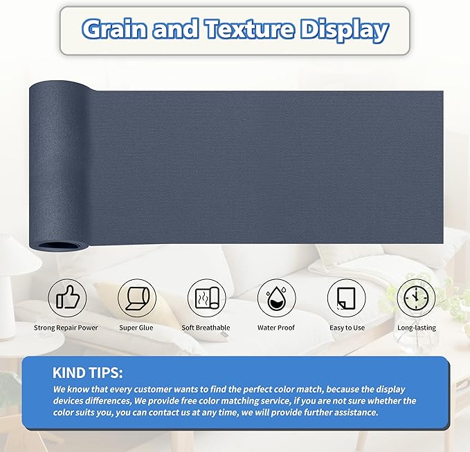 KING MOUNTAIN Canvas Repair Tape,Outdoor Gear Patch, 4×63 Inches,Waterproof,Self-Adhesive for Repairing Boat Covers,Sun Shades,Sofas,Tents,Lounge Chairs,Awnings (Dark Grey-1)