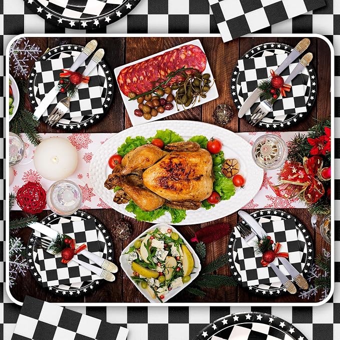 Zhehao 120 Pcs Disposable Paper Plates and Napkins Bulk Birthday Party - Image 7