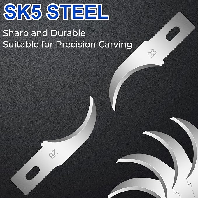 DIYSELF 150 PCS Hobby Knife Replacement Blades, 24 Sharp Exacto Knife Blades - Image 3