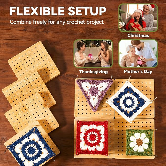 4-Pack 4.7" Crochet Blocking Boards - Image 7