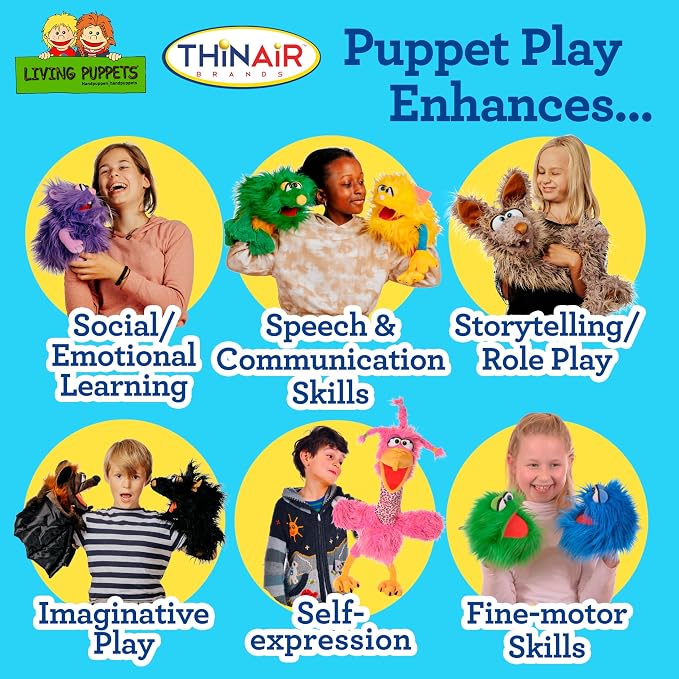 Honey Pup Hand Puppet – 16” Soft Plush Dog Puppet, Interactive Movable Mouth & - Image 5