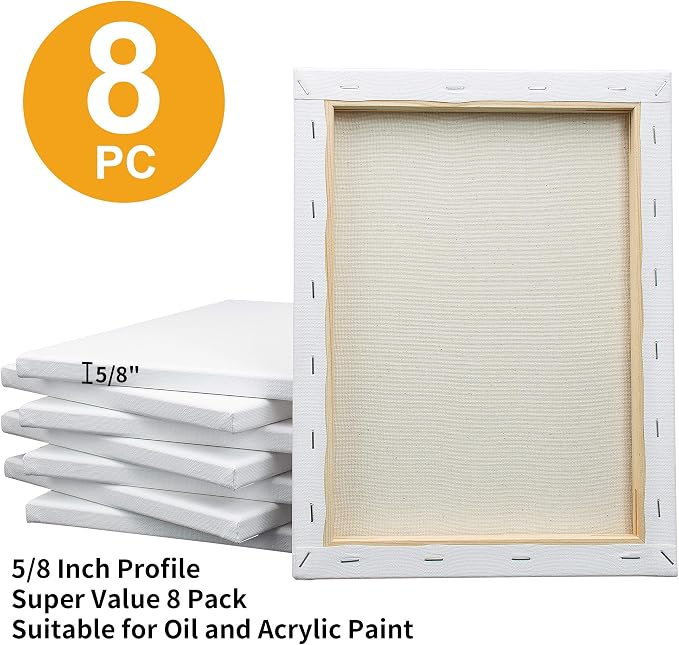 FIXSMITH Stretched White Blank Canvas - Image 3