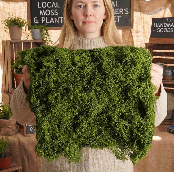USMOLA Fake Moss Mat, Artificial Moss Table Runner - Image 5
