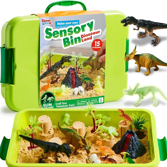 JOVA Klever Kits Dinosaurs Sensory Bin Toys by KleverKits