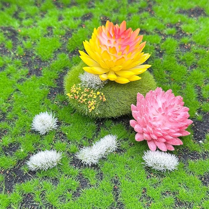 Woohome 78 PCS White Nylon Grass Tufts Model Scenery Kit - Image 6