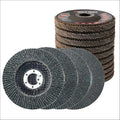 Jumbo Zirconia Flap Discs 4 1/2 for Angle Grinder, 40/60/80/120 Grit 4.5" x 7/8" High Density Type 29 Arbor Grinding Wheels for Wood Finishing, Rust Removal, Metal Sanding - 10 Pack