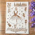 TIAMECH A4 Reusable Dress Girl Stencil by TIAMECH