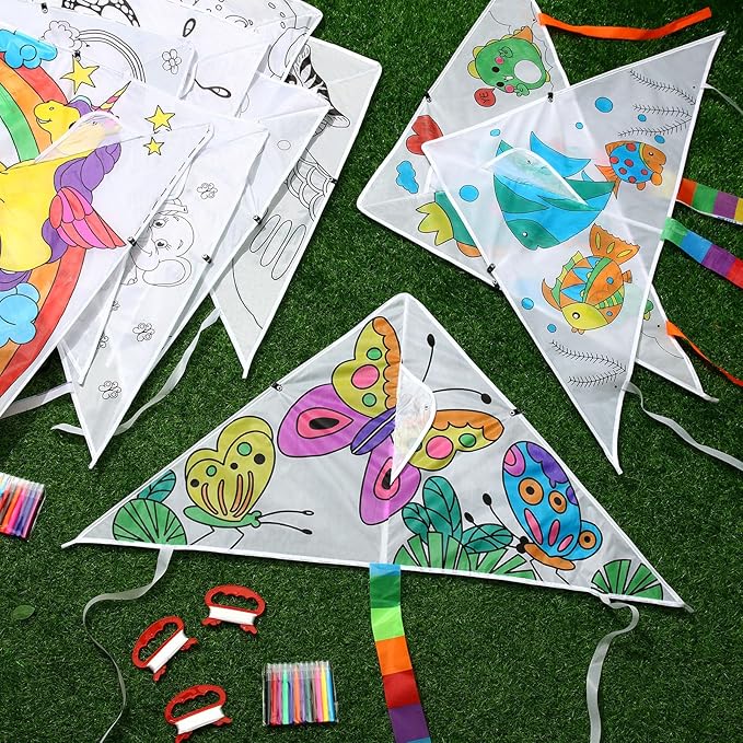 Libima 60 Pack Large Kites for Kids and Adults Bulk 39.4 Inch DIY Making Kit - Image 3
