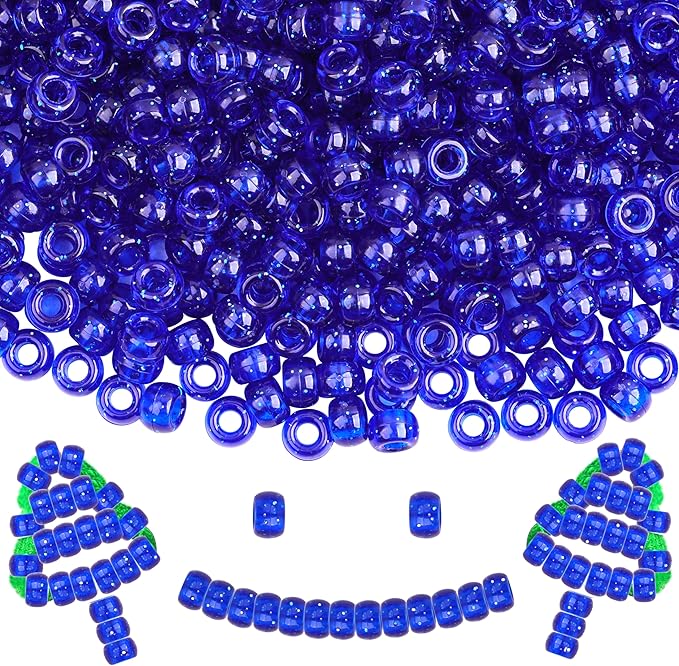 Plastic Pony Beads, for Bracelet, Hair Braiding, Friendship Bracelets, Jewelry by KAKW