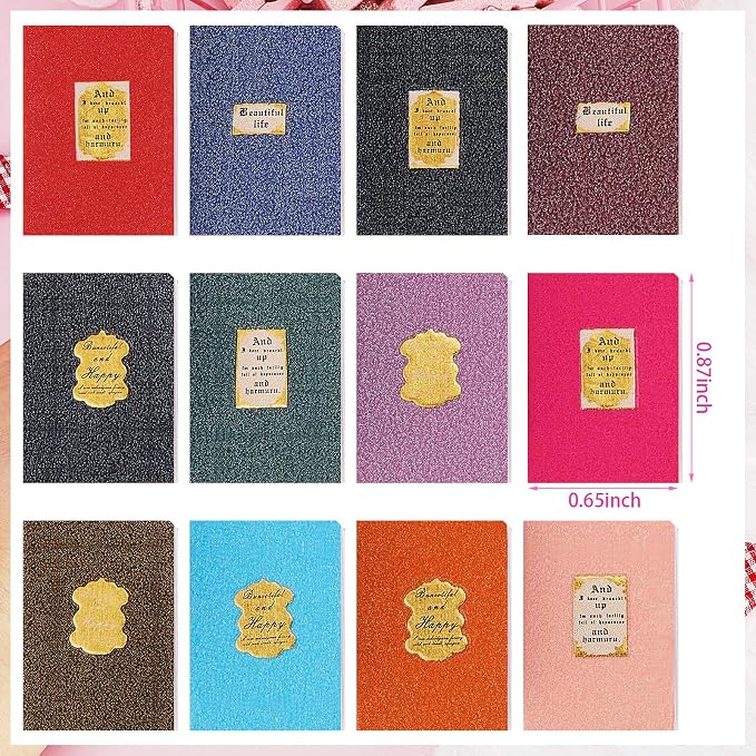 Skylety 24 Pieces 1:12 Scale Miniatures Dollhouse Books Assorted Miniatures - Image 2