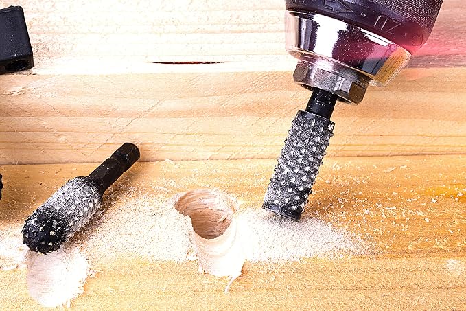 NordWolf 10-Piece Rotary Burr Wood Carving Rasp Files Set, - Image 7