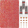33000Pcs Red AB Rhinestones for Bedazzling, Different Sizes 2-6mm Flatback Gems by Worthofbest