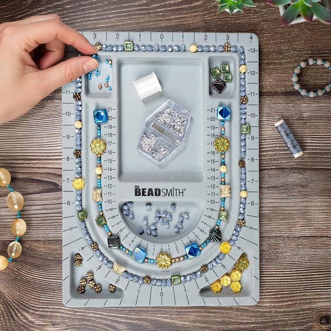 The Beadsmith Bead Board, 3 U-Shaped Channels, 6 Recessed Compartments - Image 7