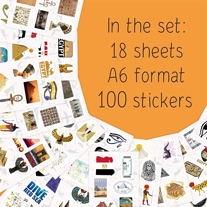 BulbaCraft 100Pcs Egypt Stickers - Image 2