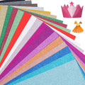 20 Colors 40 Sheets Glitter Cardstock, Cardstock Paper, Premium Sparkly Cricut by Monigte