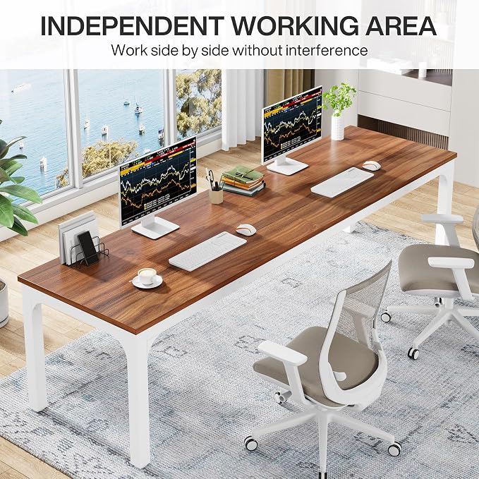 Tribesigns 78.7 Inches Extra Long Computer Desk 2 Person Desk, Double Long Desk - Image 6