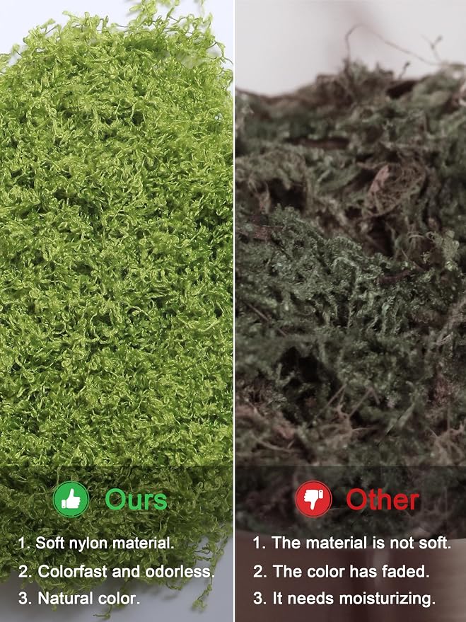 12.7oz Light Green Fake Moss Artificial Floral Moss Greenery Faux Plant - Image 9