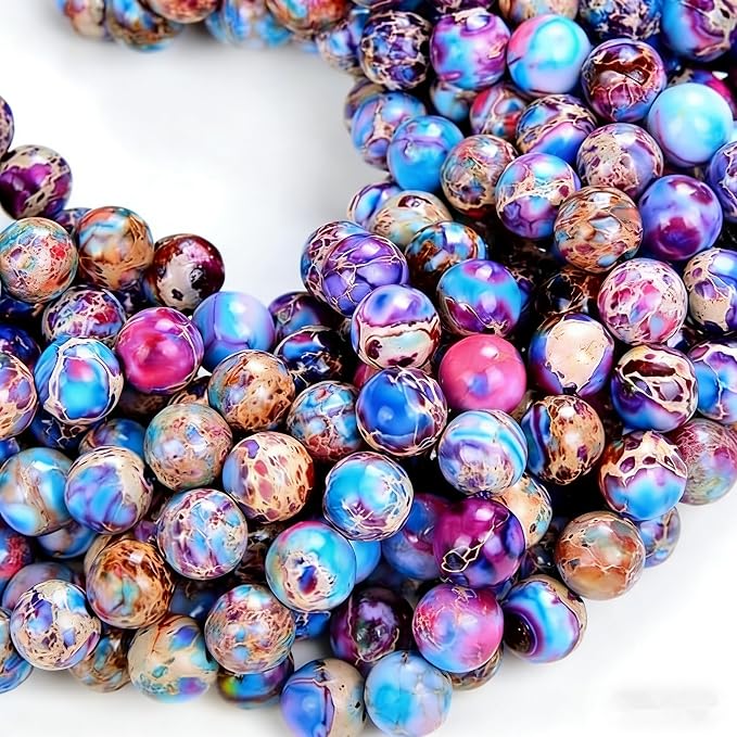 Zenkeeper 116 Pcs Sea Sediment Imperial Jasper Beads by Zenkeeper