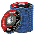 EZARC 12 Pack 80 Grit Flap Discs 4 1/2 for Angle Grinder, 4.5" x 7/8" T27 High Density Jumbo Zirconia Sanding Disc for Rust Removal, Finishing, Grinding, Deburring