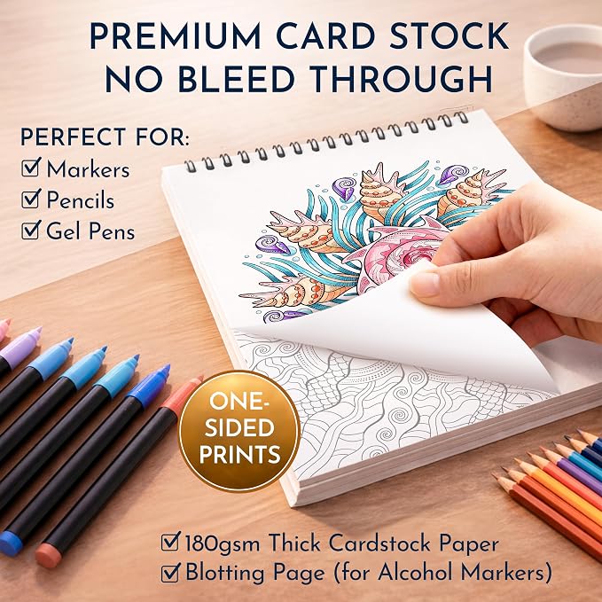 Premium Mandala Coloring Book for Adults – 50 Stress Relief Designs – 180gsm - Image 3