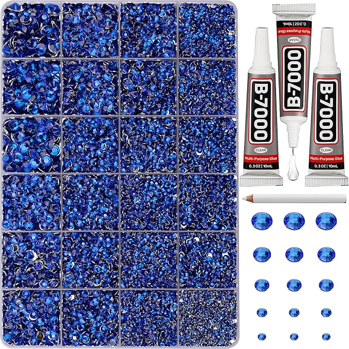 33000Pcs Royal Blue Rhinestones by Worthofbest