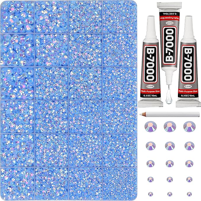 33000Pcs Light Blue Rhinestones by Worthofbest