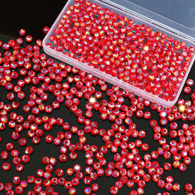 500Pcs 6mm Crystal Glass Beads for Jewelry Making Beads for Bracelets Necklace by Laopottbeads