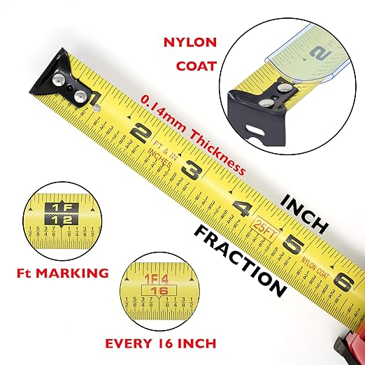 VINCA Digital Caliper Set, DCLA-01 6"/150mm Digital Caliper, 10ft Tape Measure, Digital Level, 63 in 1 Screwdriver Set, 6" Ruler