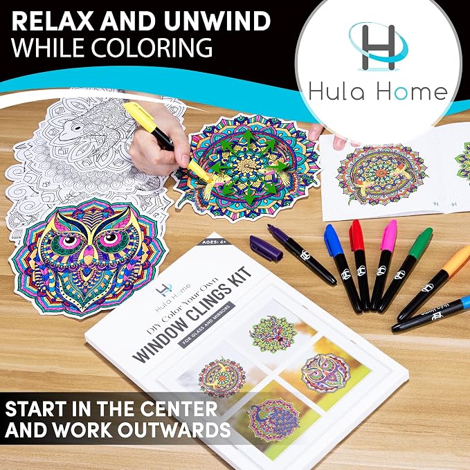Hula Home Stained Glass Mandala Art Kit - Image 2