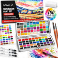 Watercolor Paint Set with 100 Bright Colors: by Unknown
