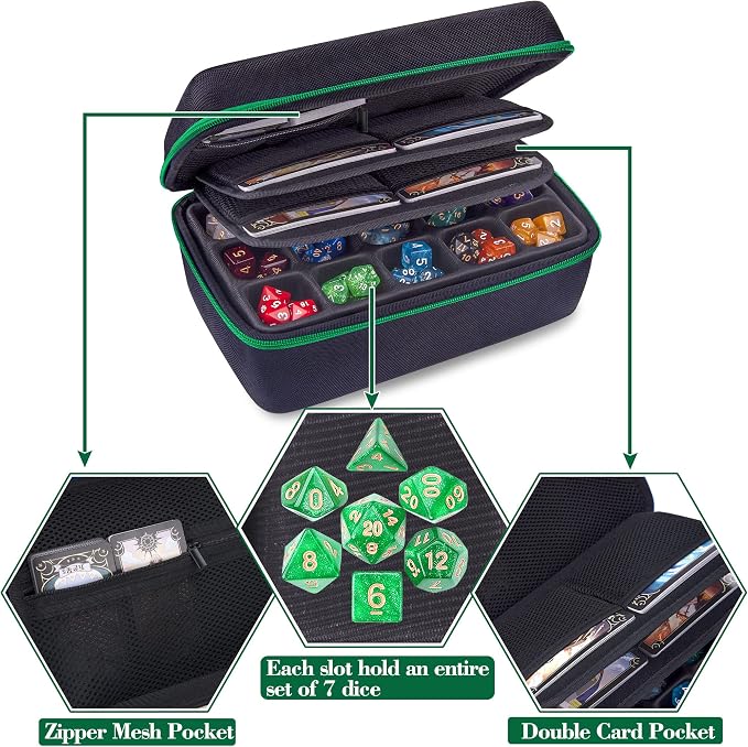 SIQUK Dice Storage Case Big Capacity Dice Box - Image 2