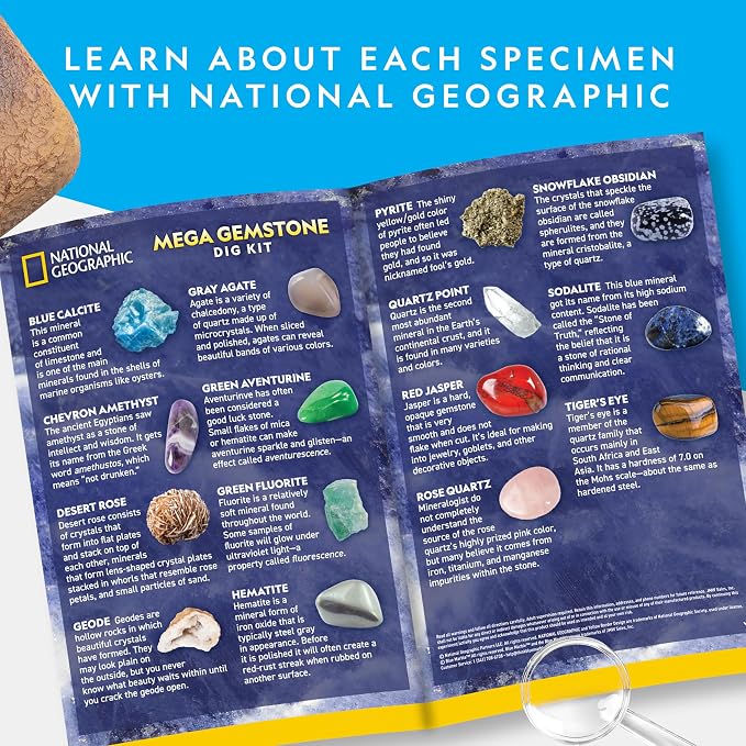 NATIONAL GEOGRAPHIC Mega Gemstone Dig Kit – Dig Up 15 Real Gemstones and - Image 5