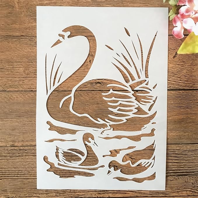 TIAMECH A4 Reusable Duck Goose Swan Stencil by TIAMECH