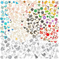 SANNIX 350Pcs Charm for Jewelry Making, Mixed Bulk Tibetan Silver Jewelry by SANNIX