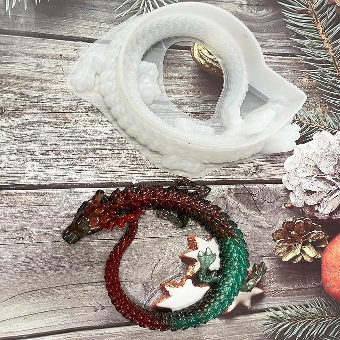 Dragon Resin Molds Silicone | Flying Dragon Epoxy Resin and Plaster Ornament - Image 6