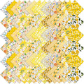 84 Pcs Yellow Charm Packs for Quiltings, Cotton Quilting Fabric Bundles by Unknown
