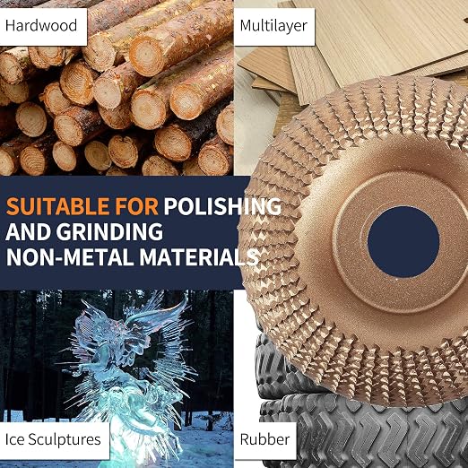 Upgraded Tungsten Carbide Wood Carving Disc Grinding Wheel, Angle Grinder - Image 6