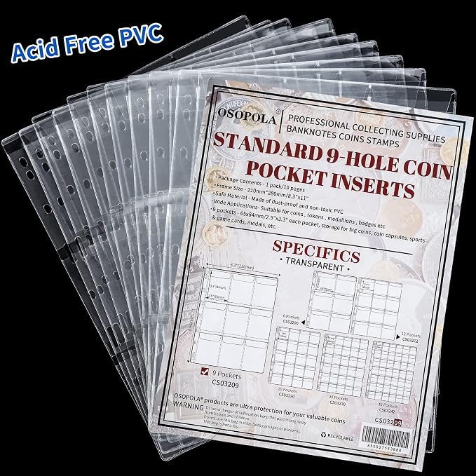90 Pockets Coin Binder Pages - Image 7