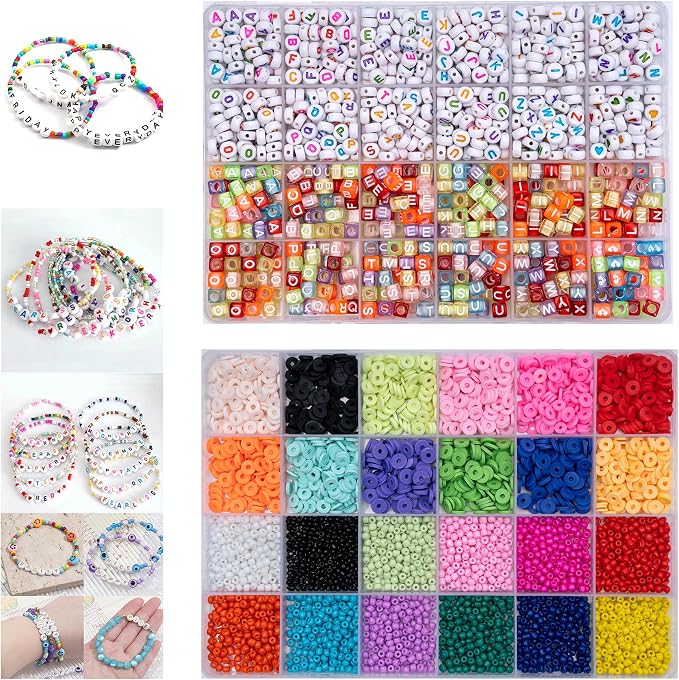 Acrylic Pony Beads Jewelry Making Kit – 96 Colors, UV Color Changing & Glow - Image 9