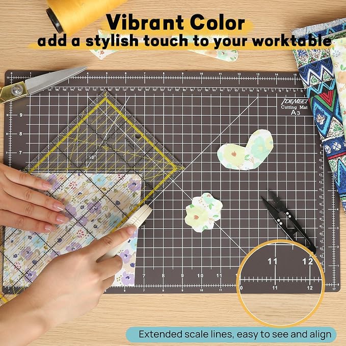 Premium Self Healing Cutting Mat 18'' x 12'', A3 Non-slip Sewing Mat - Image 3
