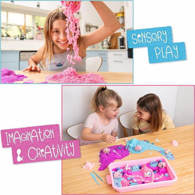 Kipipol Unicorn Sensory Bin for Toddlers 3-4, 5-7 Magic Sand Art Kit w Sandbox - Image 3
