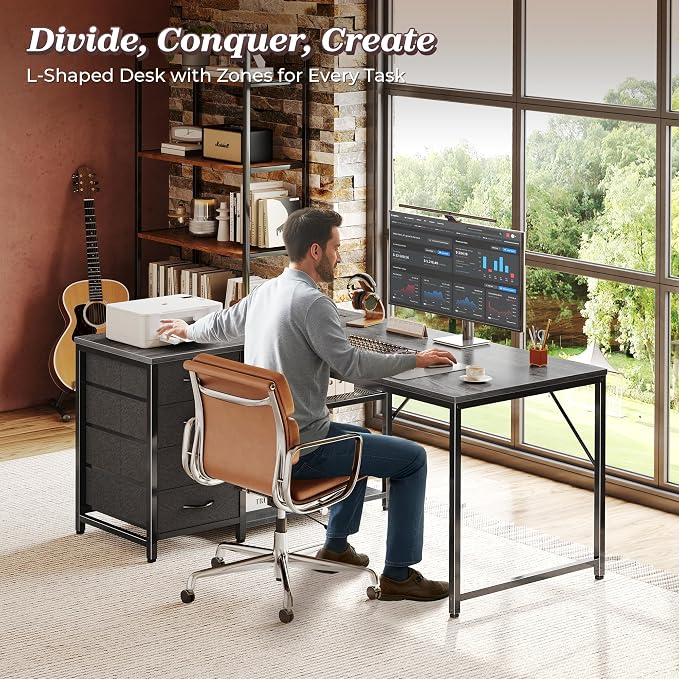 PRAISUN 43.3" Small Computer Desk - Image 3