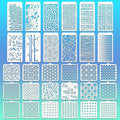 30 Pcs Abstract Layering Stencils by Unknown