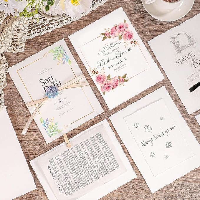 Prudiut 25 Sheets Cotton Watercolor Paper, 300 GSM, 4 x 6 inch, Deckled Edge - Image 7