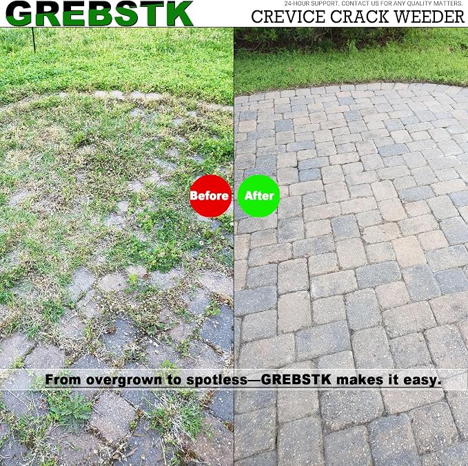 GREBSTK Crack Weeder Crevice Weeding Stainless Steel Tool Adjustable, 63 in | - Image 6