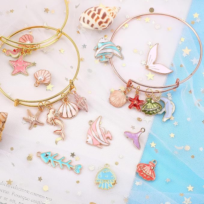 MARFOREVER 120 Pcs Ocean Themed Sea Charms - Image 5