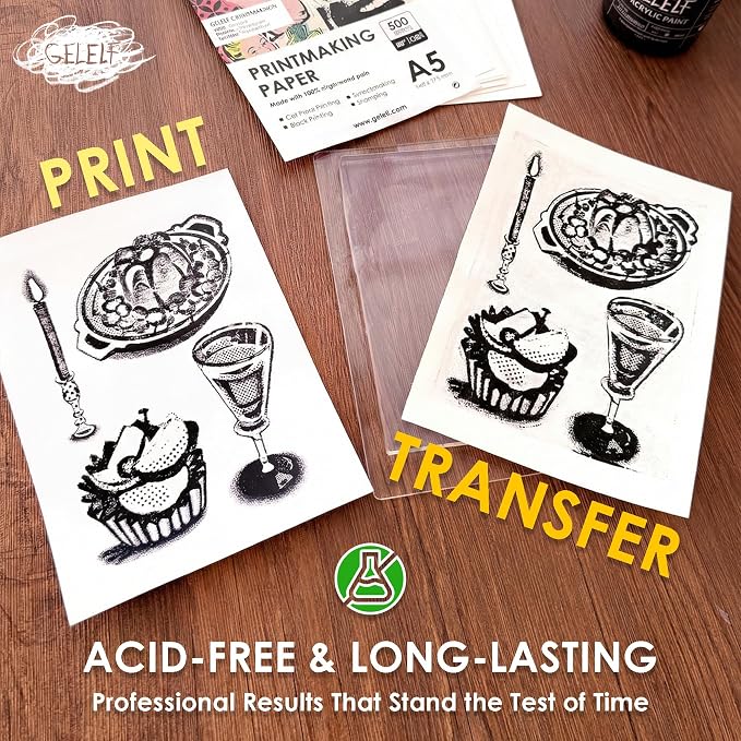 Printmaking Paper for Artwork, International A4 Gel Plate Printmaking - Image 6