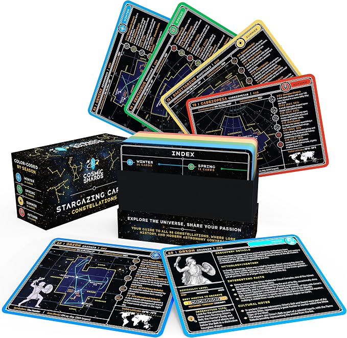 Stargazing Cards – Constellations | 88 Flashcards by Unknown