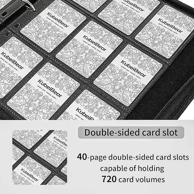 Card Binder – 720 Capacity, Zippered Trading Card Holder - Image 7