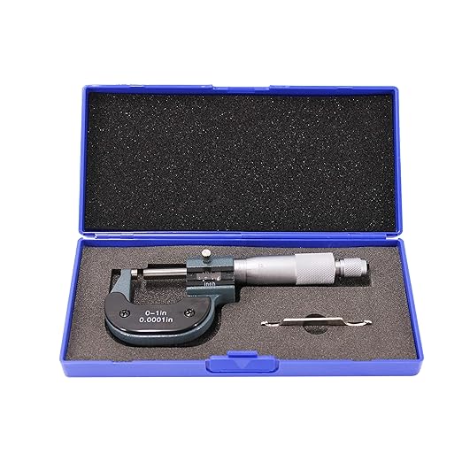 HFS(R) 1" Mechanical Digital Outside Micrometer Digit Counter Carbide Tips 0.0001"